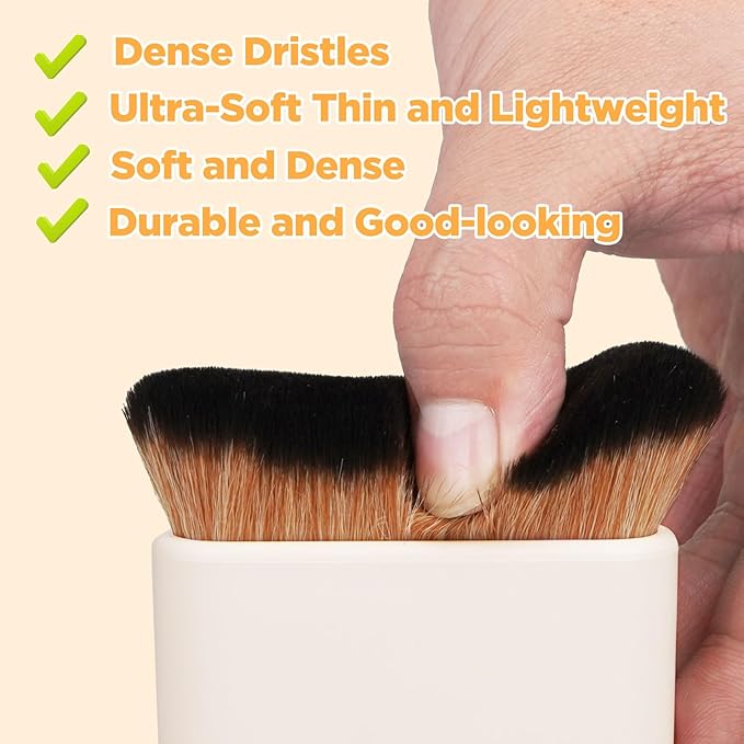 Self Tanner Brush,Large Body Makeup Brush, Kabuki Brush for Face and Body,Self Tanning Applicator for Leg Makeup,Bronzer,Lotion,Cream and Powder,Vegan Synthetic Bristles with Travel Case.Pink White