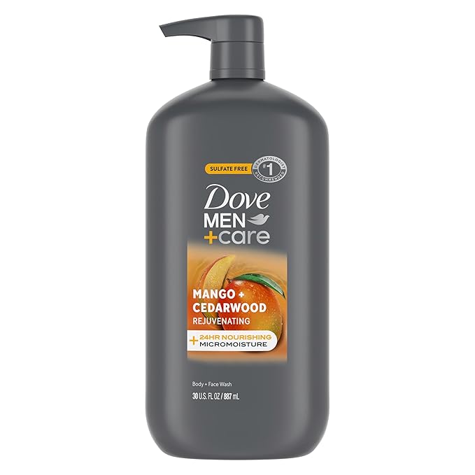 Dove Men+Care Body and Face Wash Rejuvenating Mango + Cedarwood, 30 oz