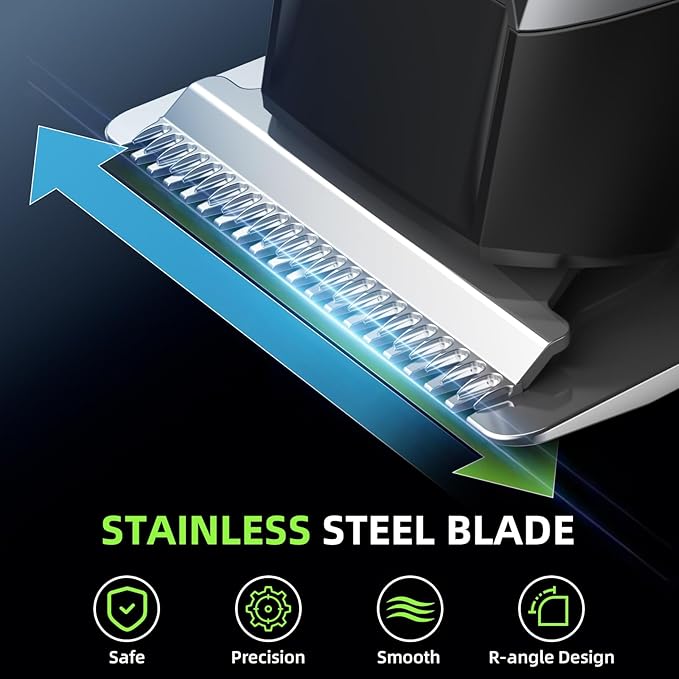 Beard Trimmer for Men, All in One Mens Grooming Kit, Stainless Steel Blade Cordless Hair Clippers, 150-Min Long Runtime, IPX7 Waterproof, 3 Speeds Adjustable Body Hair Trimmer for Nose, Ear, Face