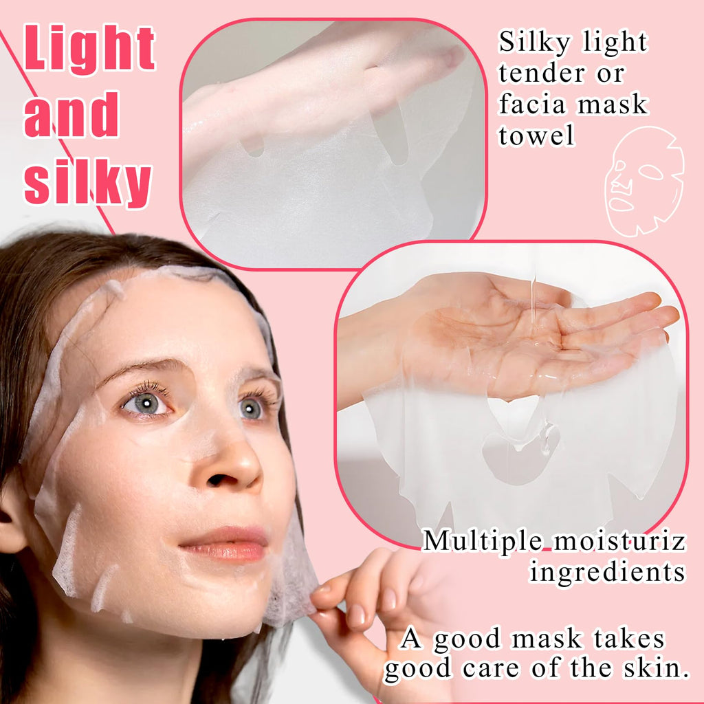 LingHaoLH 12 Combo Pack Moisturizing Face Sheet Mask, Soft Moisturizing Face Mask Sheets for All Skin Types, Long Lasting Gentle Hydrating Facial Mask Set
