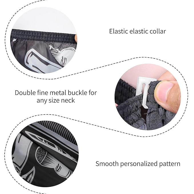 Professional 64x56 Inch Barber Cape for Men & Adults - Adjustable Waterproof Hair Cutting Cape for Salon, Hair Coloring Cape with Elastic Neck (Barber Supplies)