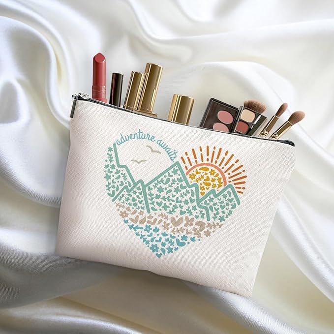 DHKG 4pcs Camping Gifts for Women Makeup Bag, Travel Essential Cosmetic Bag