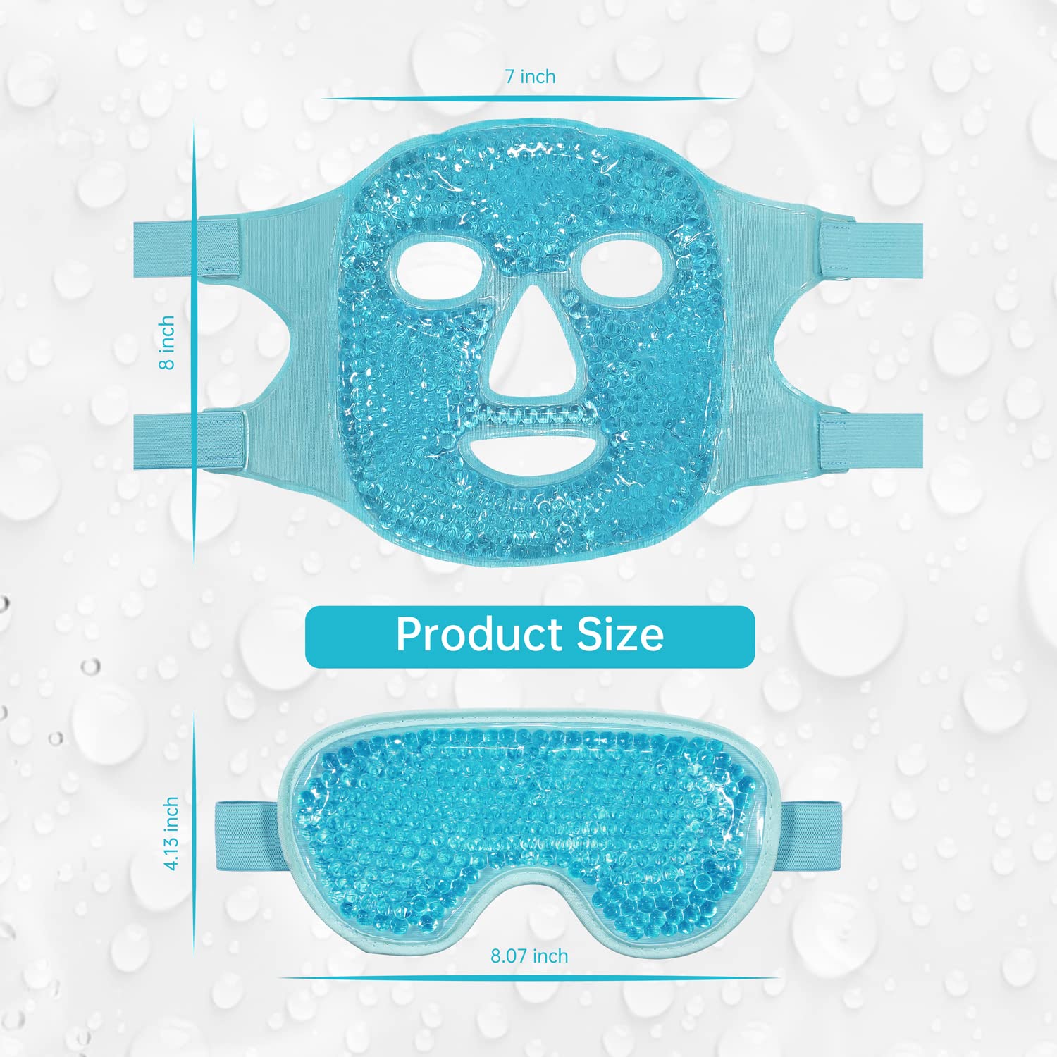 ZNÖCUETÖD Cooling Mask Ice Pack for Face Eye, Hot Cold Compress for Face