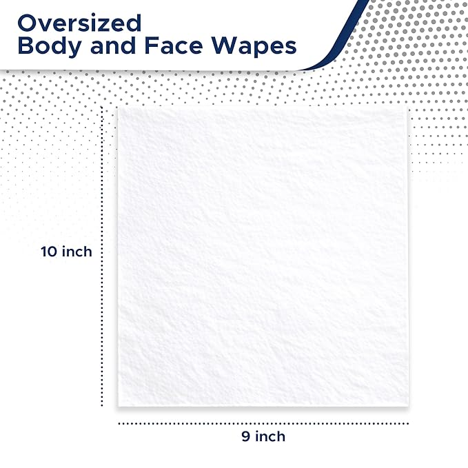 Wash Yo Self Body Wipes, 1 Resealable Snap-Lid Pack (20 XL Wipes), No-Rinse Face & Body Wipes for Adults & Kids, Unscented Wet Wipes for Home, Car, Gym, Camping & Travel