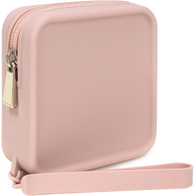 Silicone Mini Makeup Bag Pouch for Purse, Small Cosmetic Travel Bag Zipper Pouch Waterproof Cute Coin Purse Portable Makeup Storage Bag Travel Toiletry Organizers Bag for Women Girls