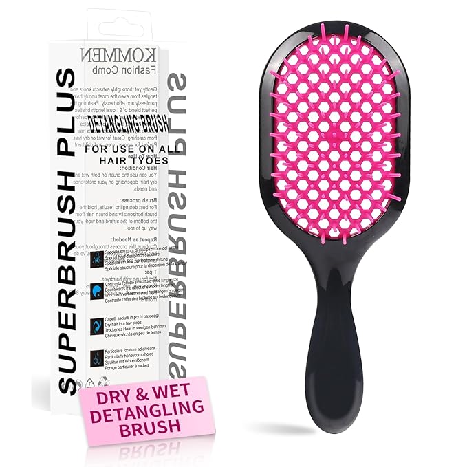 Detangling Brush,1 Pack Detangler Brush, Gentle & Effective Detangling on Wet or Dry Fragile Hair Types,Ultra-light, Detangling Brsuh ventilated and antistatic hairbrush (Wine Red)