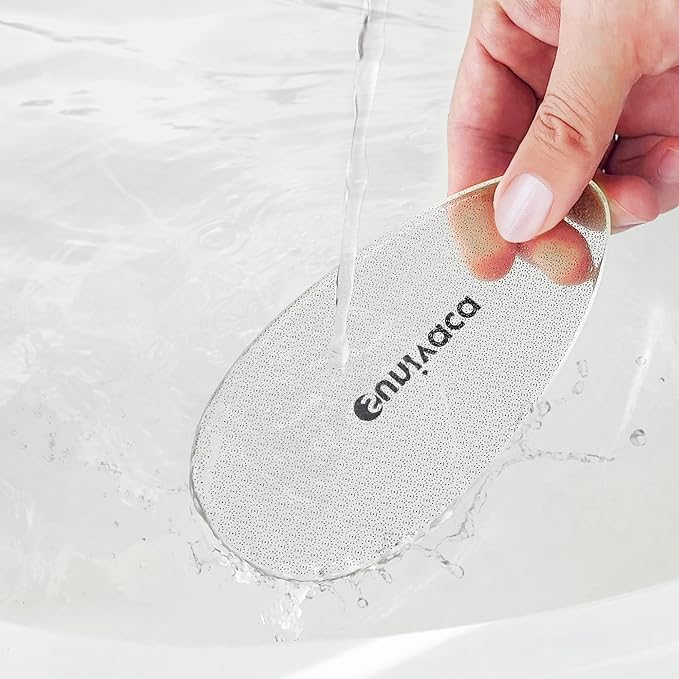 Sunivaca Glass Foot File Callus Remover for Feet, Heel Scraper, Pumice Stone, Diabetic Feet Scrubber Dead Skin Remover for Feet Professional Pedicure Tools