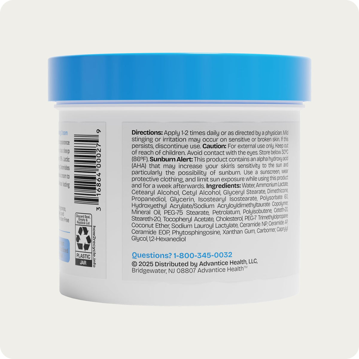 Amlactin Intensive Healing Body Cream, 15% Lactic Acid, 12 oz
