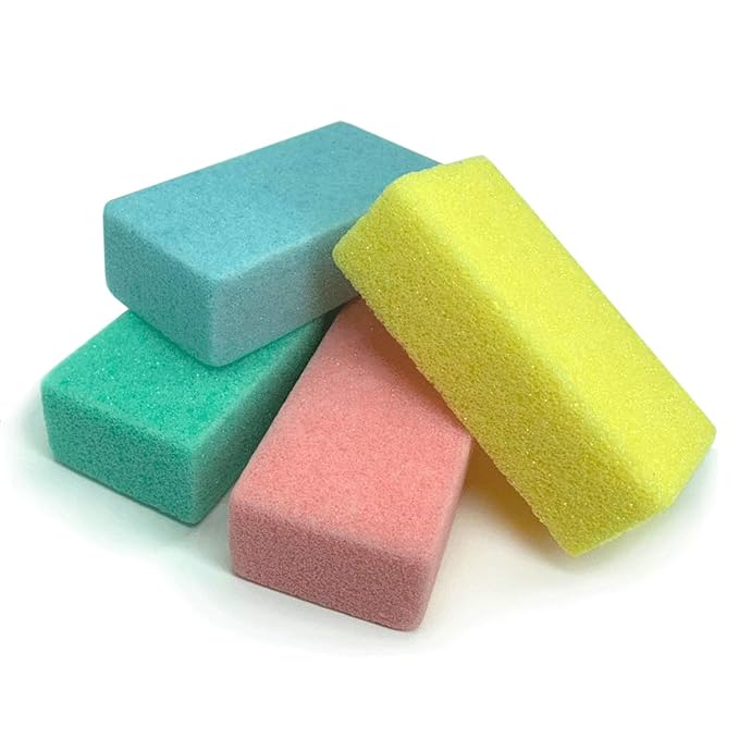 Maryton Pumice Sponge for Feet Pedicure Callus Remover Scrubber, 4 Pcs
