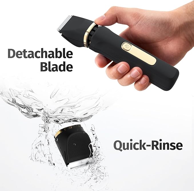 Bikini Trimmer for Women,5-in-1 Electric Razors for Women,Electric Shaver for Women's,IPX7 Waterproof Trimmer for Men Legs,with 5 Replaceable Blade Heads,USB Recharge Dock（Black）