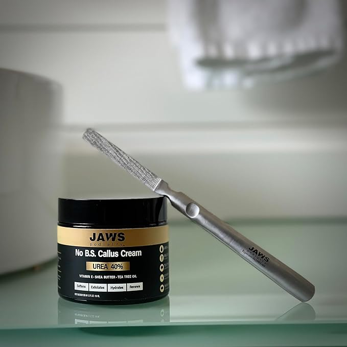 Jaws Podiatry Callus Grater, Surgical Grade Stainless Steel, Efficient Callus Removal, Ergonomic Handle, Easy to Clean, Silver