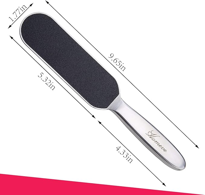 Professional Pedicure Foot File - Reusable Stainless Steel Cracked Skin Corns Callus Remover Feet Rasp