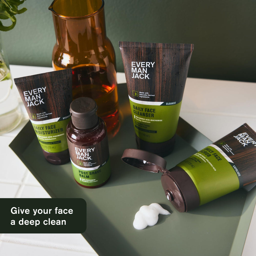 Every Man Jack Gentle Exfoliating Face Scrub for Men, Unscented, (2pk)