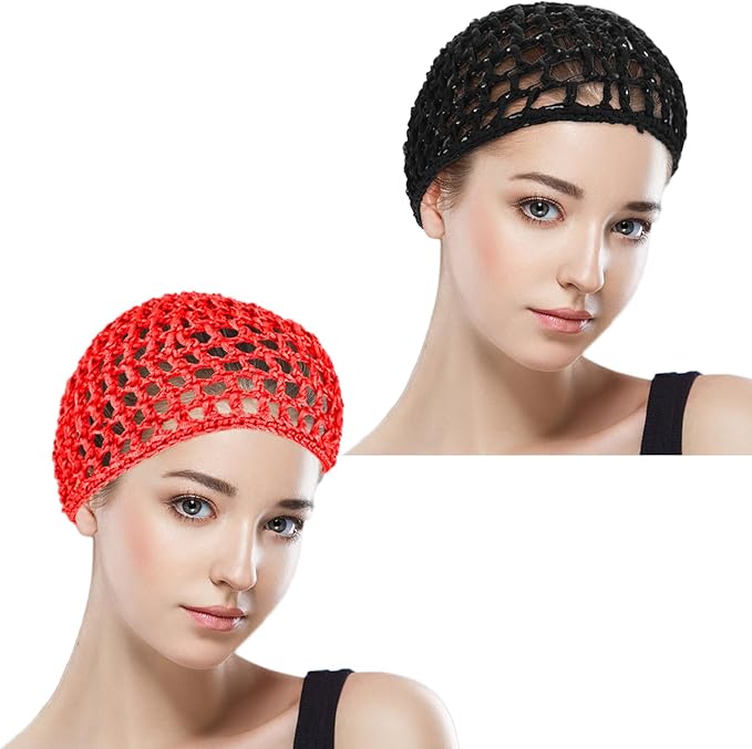 Wig Cap Thick Long Hair Caps Adjustable Net Mesh Braided Weaving Making Crochet Sew Weave Fishnet Grip Headband