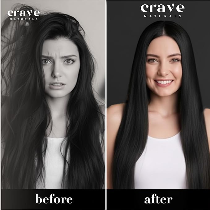 Crave Naturals Detangling Hair Brush Large Black – Glide Thru Hair Detangler Brush for Women, Kids & Toddlers – Gentle Scalp Care, No-Pain Tangle-Free Hairbrush for All Hair Types