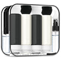 Redfly 17 Pack Travel Bottles for Toiletries, Tsa Approved 3oz Travel Size Containers, Leak Proof Travel Size Toiletries Bottles Silicone, BPA Free Refillable Shampoo Conditioners Kits, Black&White