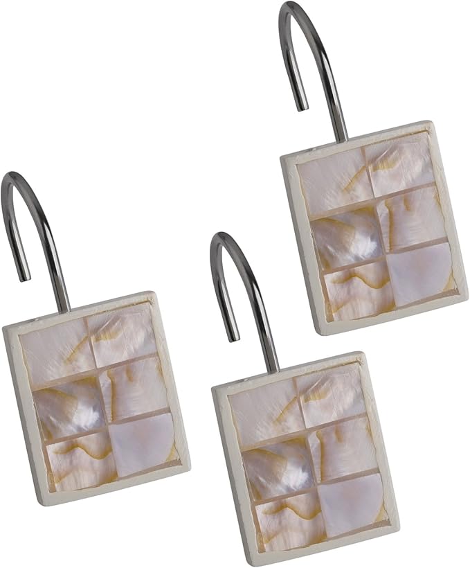 Creative Scents Milano Shower Curtain Hooks Decorative | Set of 12