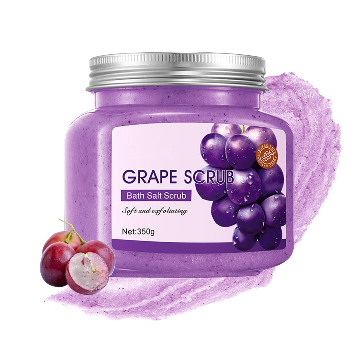 Rose Body Exfoliator, Deep Cleaning Exfoliating Body Scrub, Moisturizing Nourishing Salt Rose Body Scrub, 350 g