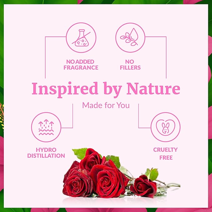 SVA ORGANICS Rose Water, Glass Bottle with Spray, 4 Fl Oz (118 ml)