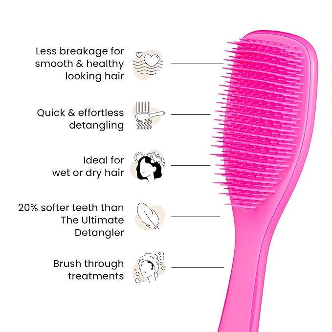 Tangle Teezer Fine Ultimate Detangler Brush for Fine Hair, Runway Pink