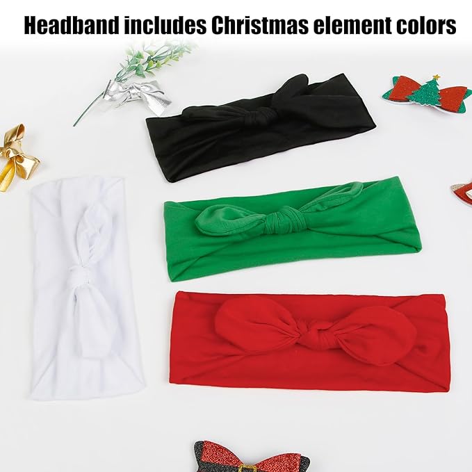 Huachi 12 Pack Bow Headbands for Women Headwraps Hair Band Knotted Headband Rabbit Ears Stretchy Turban Head Wraps Fashion Christmas Headbands Sport Cute Hair Accessories
