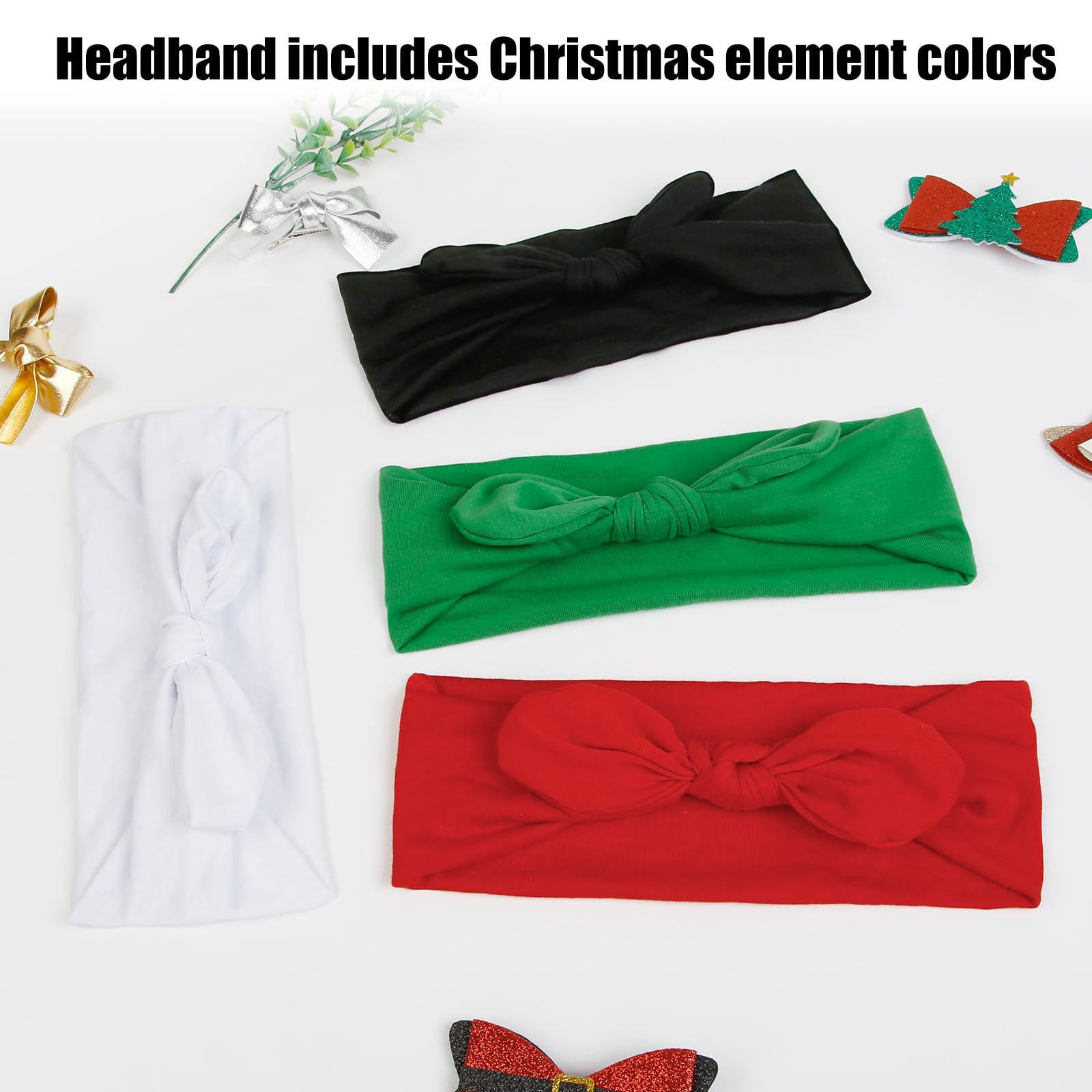 Huachi 12 Pack Bow Headbands for Women Headwraps Hair Band Knotted Headband Rabbit Ears Stretchy Turban Head Wraps Fashion Summer Headbands Sport Cute Hair Accessories