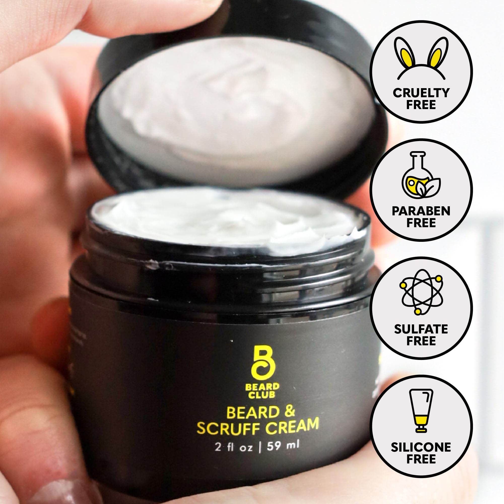 The Beard Club Biotin Beard Cream - Moisturizing and Hydrating Shea Butter for Healthier Facial Hair & Skin