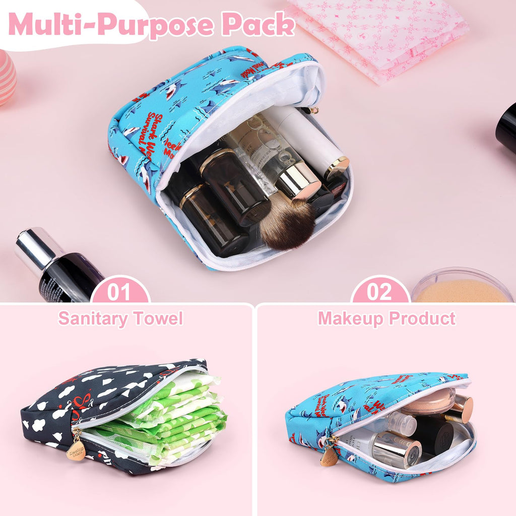 Desing Wish Sanitary Pad Storage Bag Portable Period Bag for Teen Pads/Sanitary Napkins/Small Tampons, Sanitary Napkin Storage Bag First Period Gifts for Teen Girls (Secret Weapon)