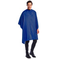 Betty Dain Lightweight Crinkle Nylon Hair Cutting/Styling Cape, Water Resistant, Ultra Lightweight Crinkle Antron Nylon, Repels Hair, Neck Snap Closure, Generous 54 x 60 Inch Size, Royal Blue