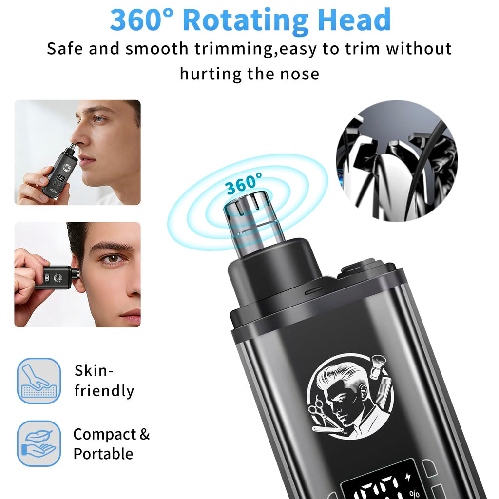 pebsoa Cordless Hair Clippers for Men, Clipper & Trimmer Kit with Nose Trimmer