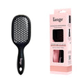L'ANGE HAIR Detangling Vented Brush | Flexible Bristles for Wet or Dry Hair | Gentle Glide to Reduce Breakage | Ergonomic Shower Brush | Great for All Hair Types & Sensitive Scalps (Black)