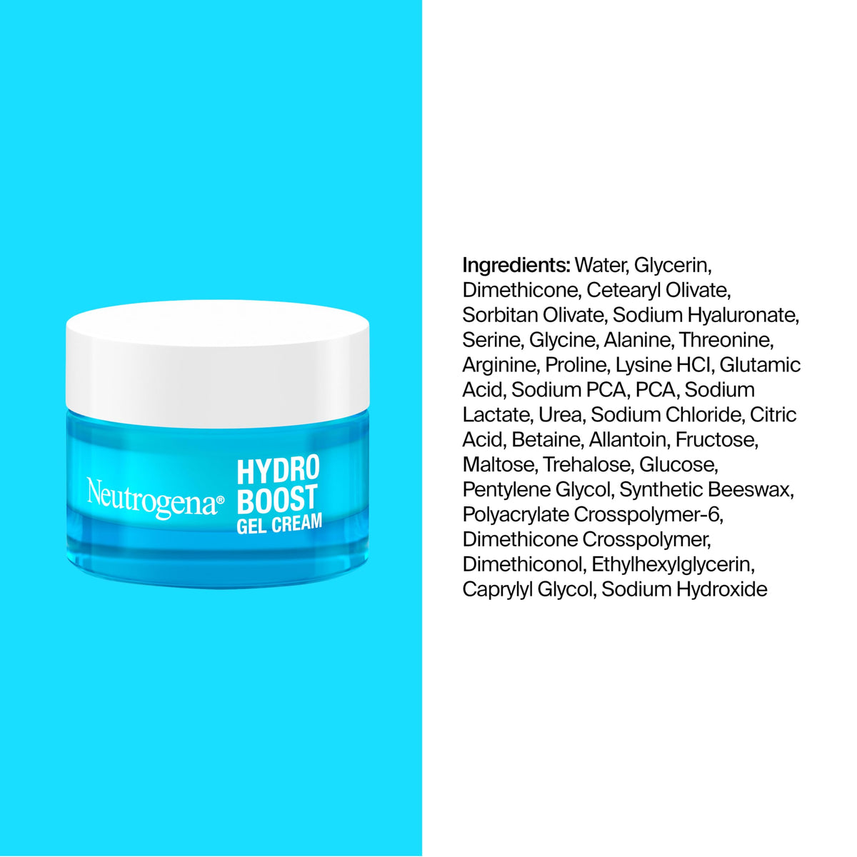 Neutrogena Hydro Boost Hydrating Gel Cream Face Moisturizer, 0.5 fl oz