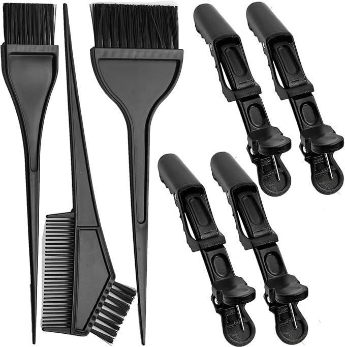 12Pcs Professional Salon Hair Coloring Dyeing Kit, Hair Bleach Dit Hair Coloring Products with Hair Dye Brush, Hair Color Bowl, Hair Clips