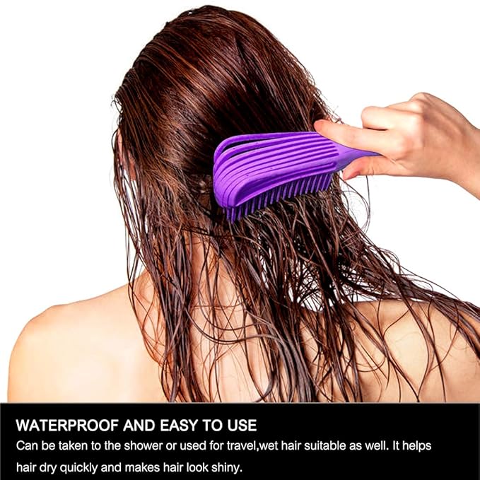 Detangling Brush for Afro America/African Hair Textured 3a to 4c Kinky Wavy/Curly/Coily/Wet/Dry/Oil/Thick/Long, Knots Detangler Scalp Massage Comb Hair Detangler for Women (1 pc, Purple)