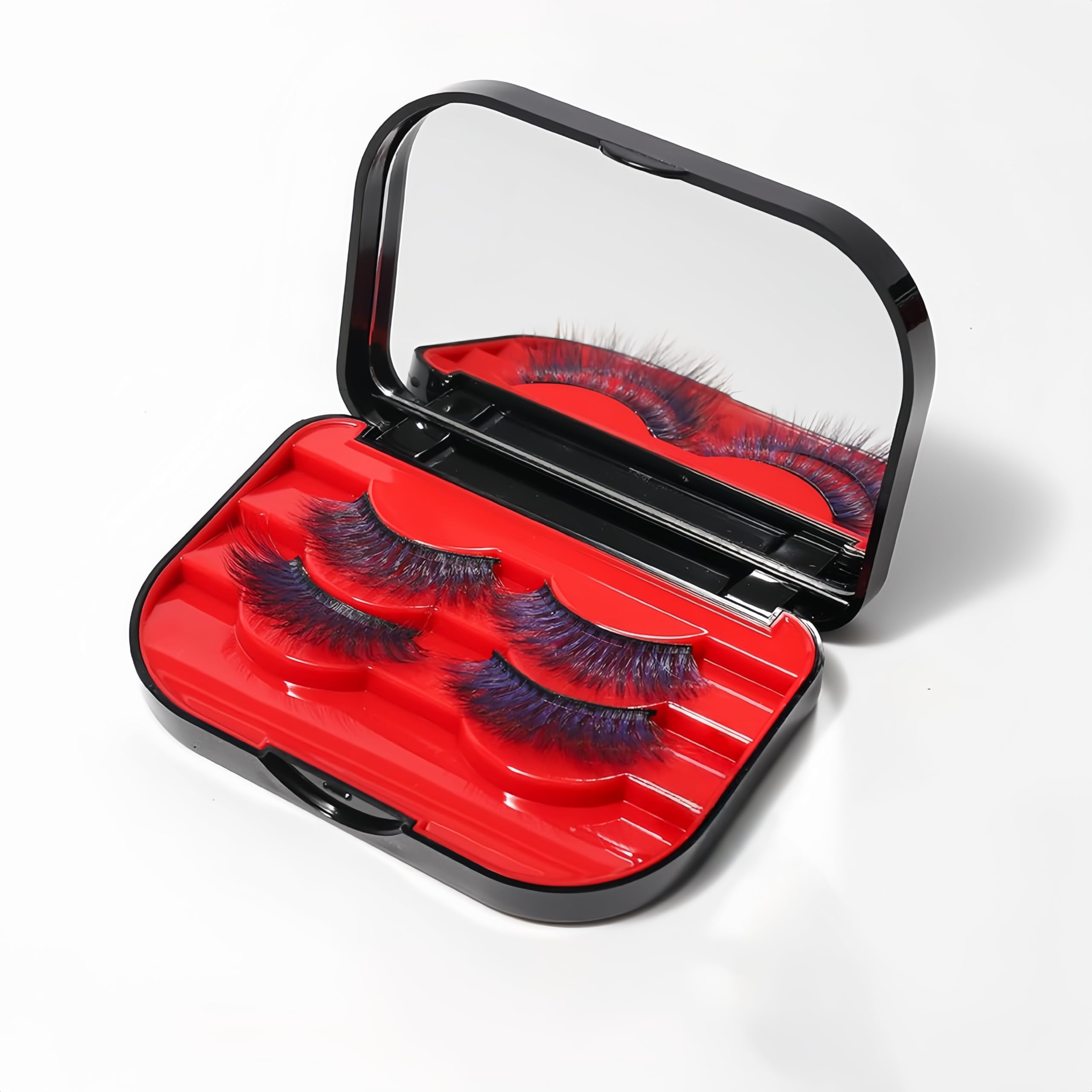 False Eyelash Storage Case with Mirror Empty Travel Lash Organizer Box