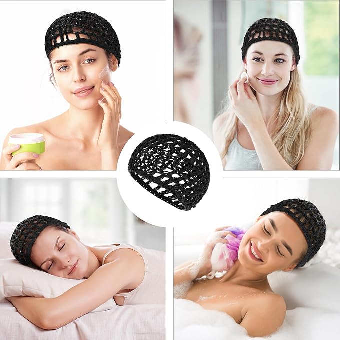 Wig Cap Thick Long Hair Caps Adjustable Net Mesh Braided Weaving Making Crochet Sew Weave Fishnet Grip Headband