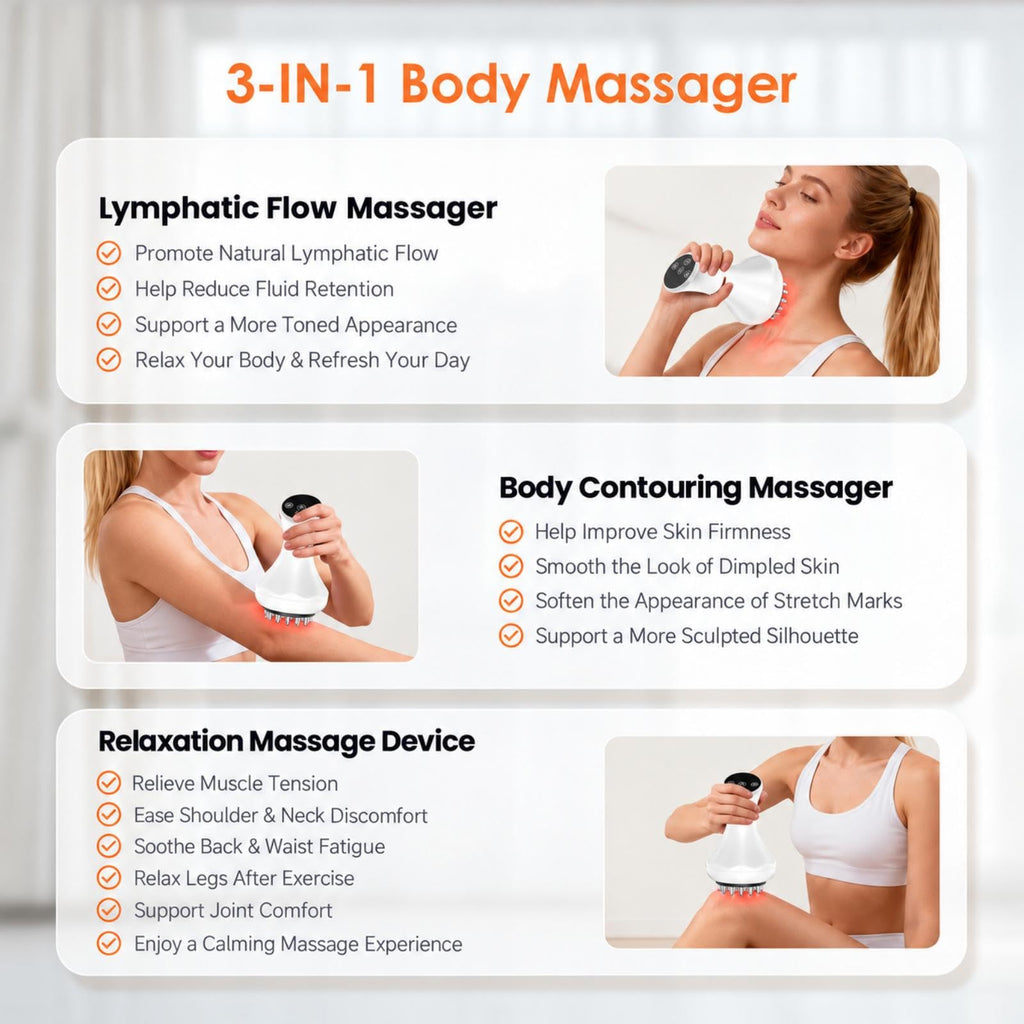 NENRENT Lymphatic Drainage Massager Tool, Body Sculpting Massage