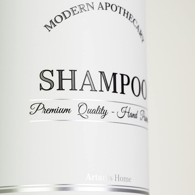 Artanis Home Clear Refillable Shampoo, Conditioner, and Body Wash Bottles - PET Plastic Shampoo Bottles Refillable with Oil Rubbed Bronze Pump - Waterproof Labels - 16 oz, 3 Pack