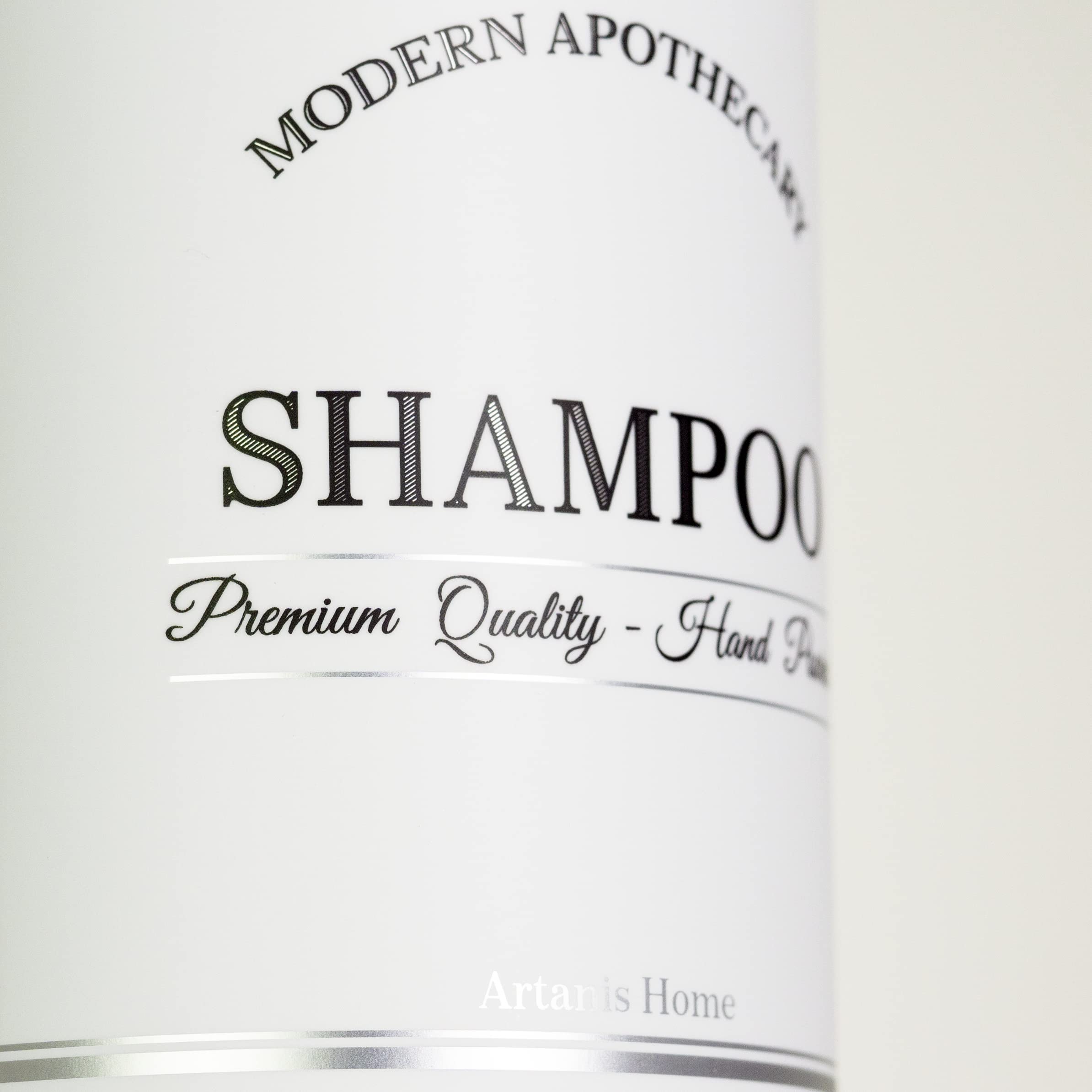 Clear Refillable Shampoo and Conditioner Bottles - Body Wash, Shampoo and Conditioner Dispenser - PET Plastic Shampoo Bottles Refillable with Pump - Waterproof Labels - 16 oz, 3 Pack (Black Plastic)