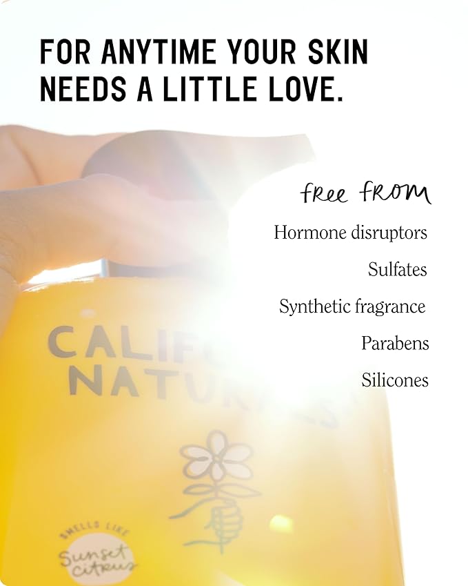 California Naturals Glow Body Lotion for Dry Skin, Moisturizing, Lightweight with Shea Butter, Naturally Scented, Vegan, Sulfate, Paraben & Phthalate Free, Sunset Citrus, 16.5 oz