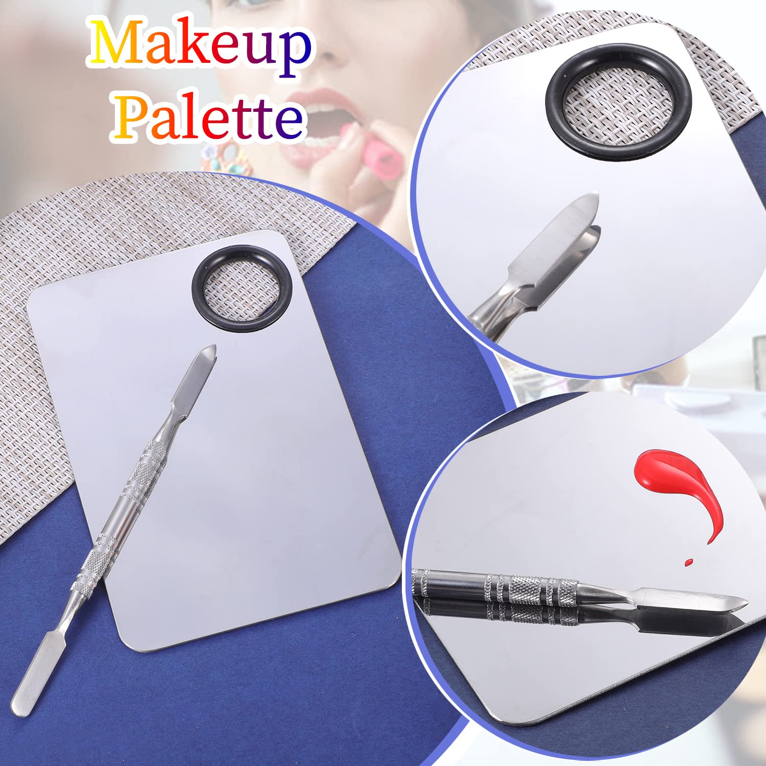 2 in 1 Set Makeup Mixing Palette Foundation Palette Set with Spatula