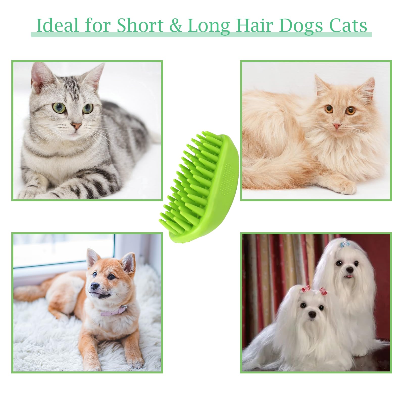 Yintoper Dog Bath Brush Pet Silicone Shampoo Brush