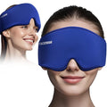 Cooling Gel Eye Mask Sleep: FSA -HSA Eligible, Cold Compress for Puffy Eyes & Migraine Relief - Reusable Gel Weighted Sleeping Mask for Dark Circles & After Surgery, Eye Care,Ice Pack for Eyes, Blue
