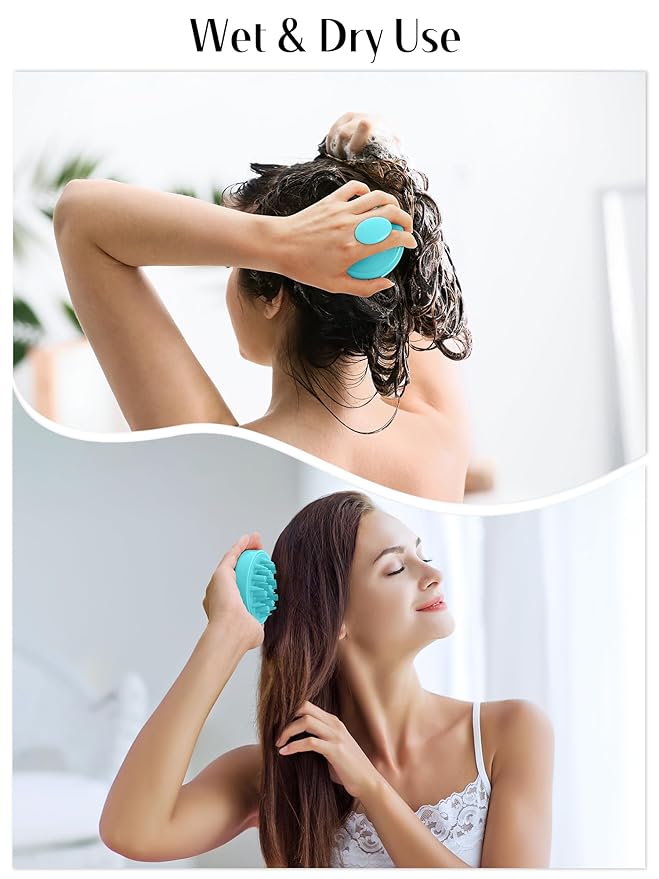 HEETA Scalp Massager Hair Scrubber Shampoo Brush Exfoliator for Hair Growth