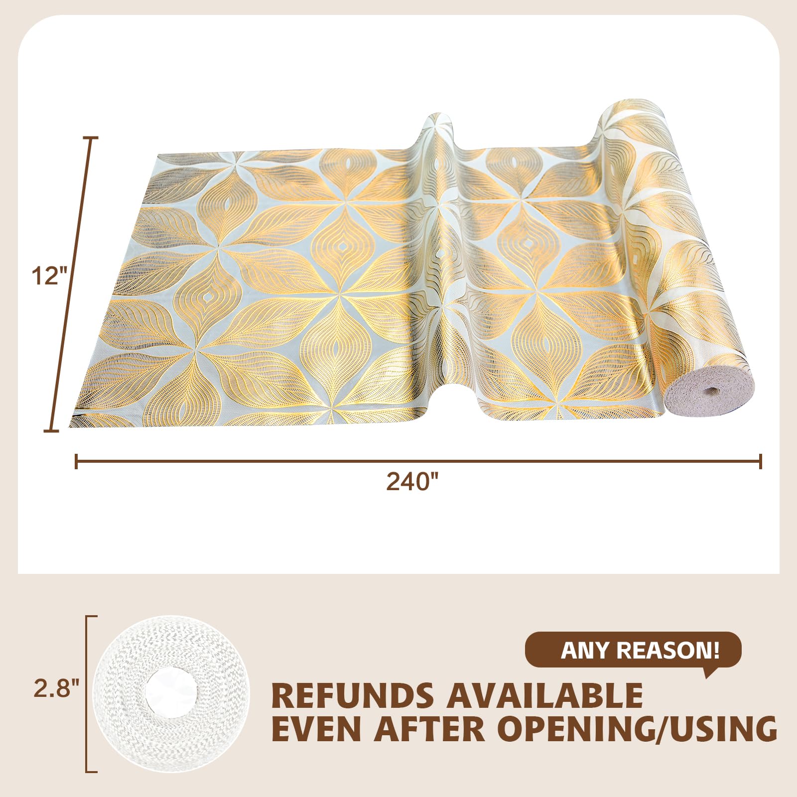 Drawer and Shelf Liner for Kitchen Cabinet,Non-Adhesive Waterproof