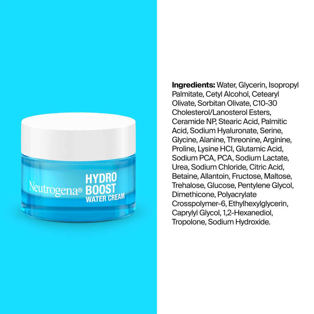 Neutrogena Hydro Boost Water Cream Face Moisturizer + Trial Cleanser, 2 pk
