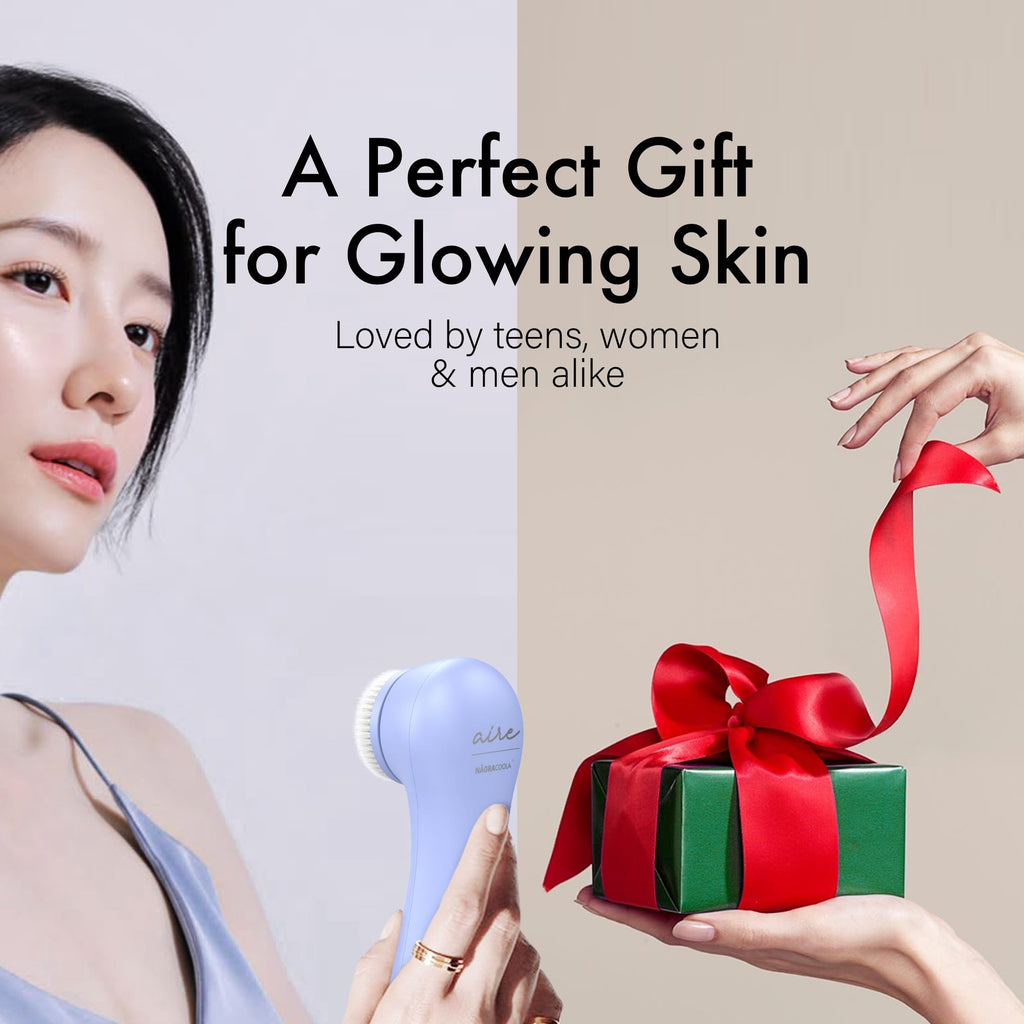 NågraCoola Electric Facial Cleansing Brush – Rechargeable Waterproof Face Scrubber for Women & Men, 2 Brush Heads for Deep Pore Cleansing & Gentle Exfoliation, 3 Speeds, Auto-Timer