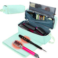 FAMOPLAY Hair Tools Travel Bag with Heat Resistant Mat Hair Styling Accessories Storage Case for Hair Dryer Flat Iron Straightener Curling Iron Haircare Accessories Travel Essentials for Women