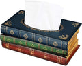 NFASHIONSO Antique Book Design Wood Bathroom Facial Tissue Dispenser Box Cover/Novelty Napkin Holder…
