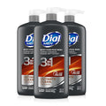 Dial Men 3 in 1 Body, Hair and Face Wash, Refresh, 23 Fl Oz, Pack of 3, Cleanses Deep + Gentle on Skin with Clean Rinse Technology